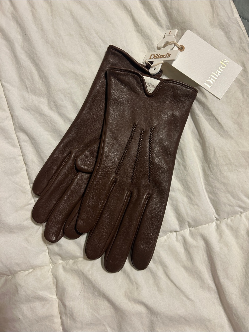 NWT women’s Brown Leather Dress Gloves